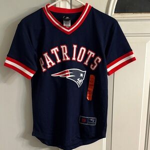 NFL youth Patriots Kids Navy Jersey with Red and White Accents